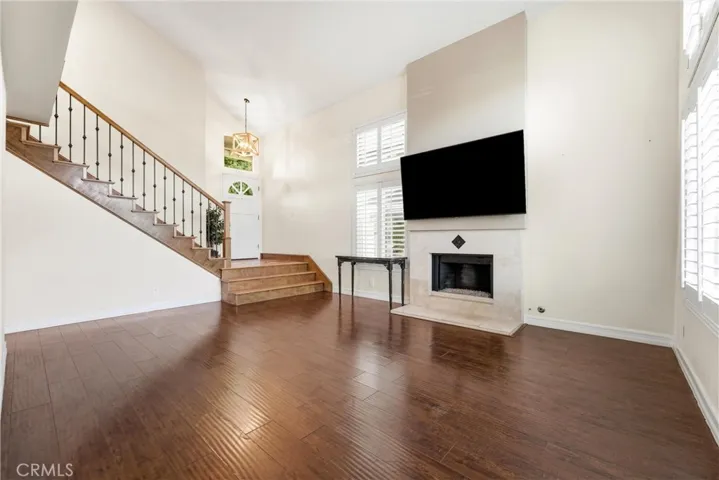 Open Family Room with Fireplace