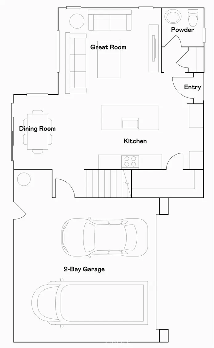 Residence 2 - level 1 floorplan