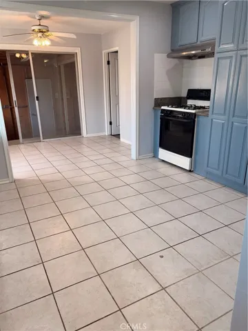 Kitchen area with stove