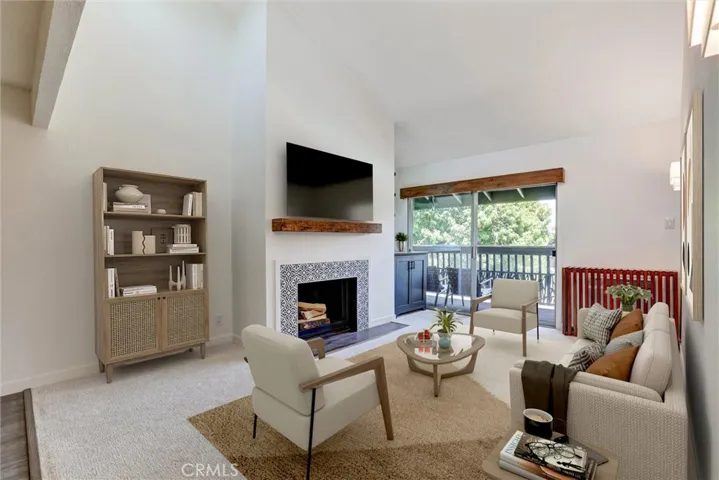 Living room - virtually staged