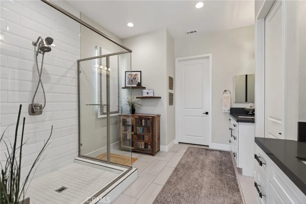 primary bathroom large walk-in shower