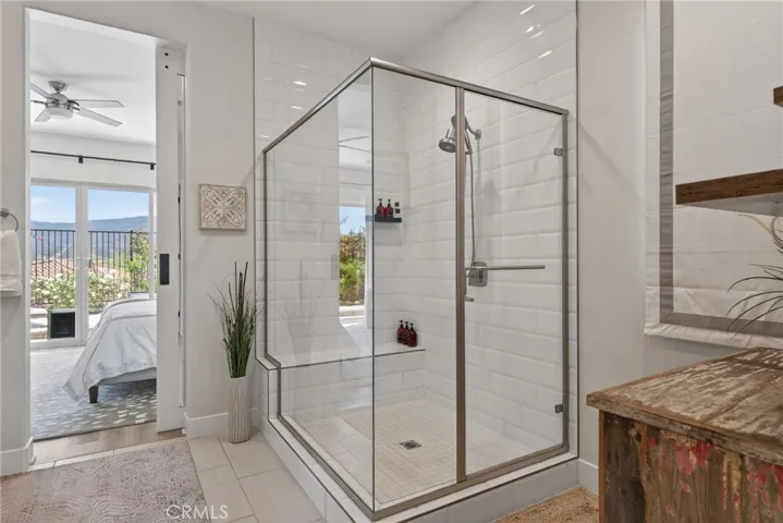 another view of the large walk-in shower