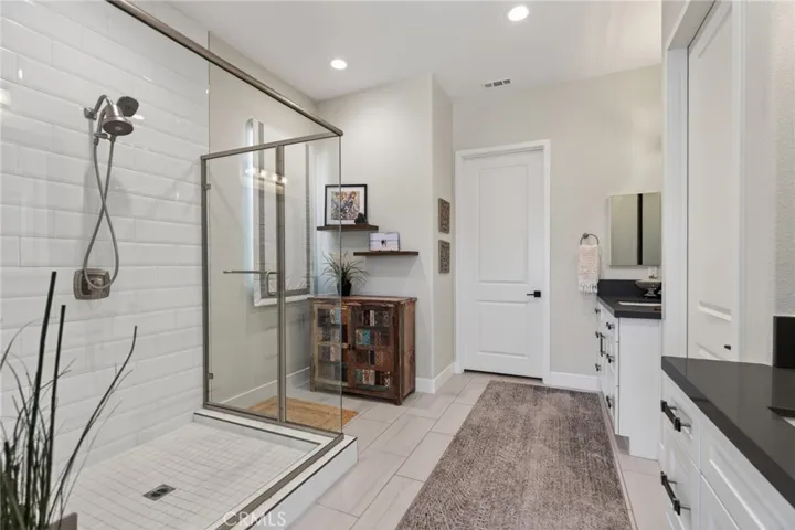 primary bathroom large walk-in shower