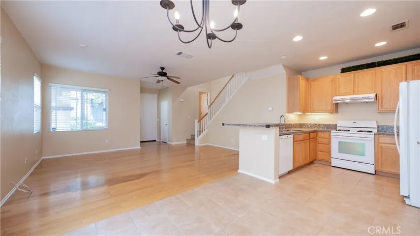 Kitchen Opens to Family Room