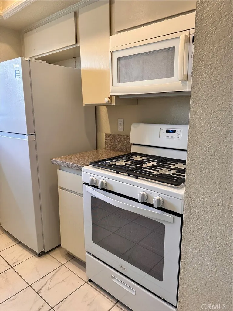 Kitchen with built in microwave