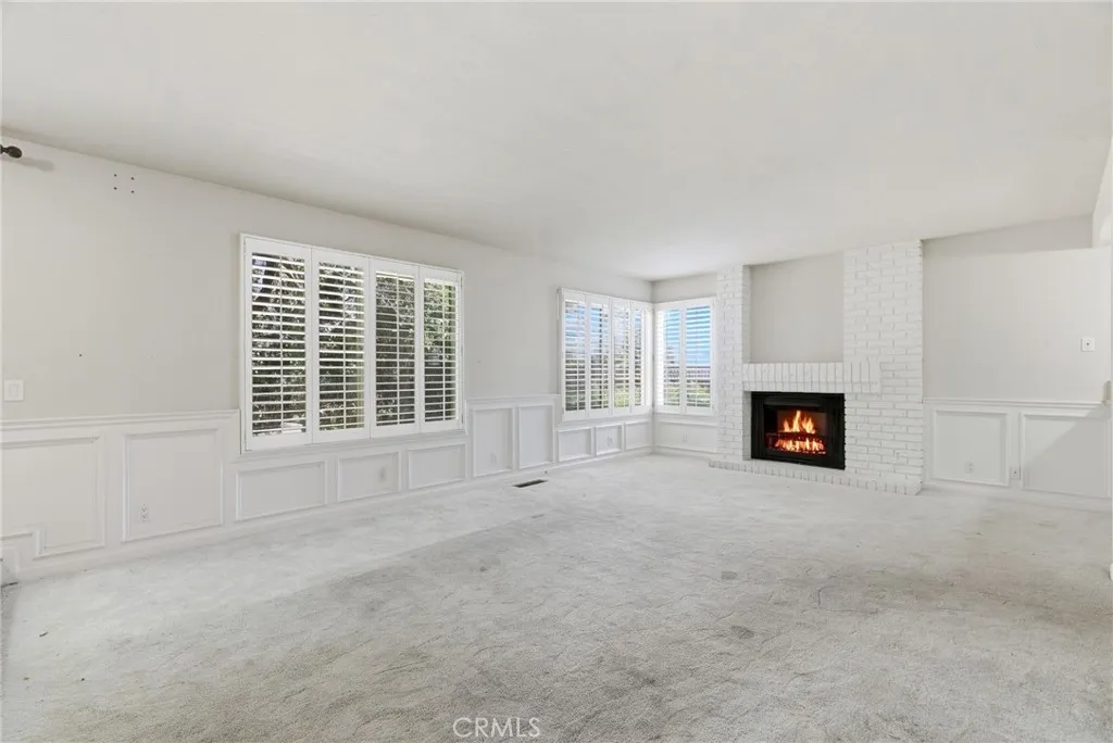 Family Room - Beautiful Fireplace and Backyard Views