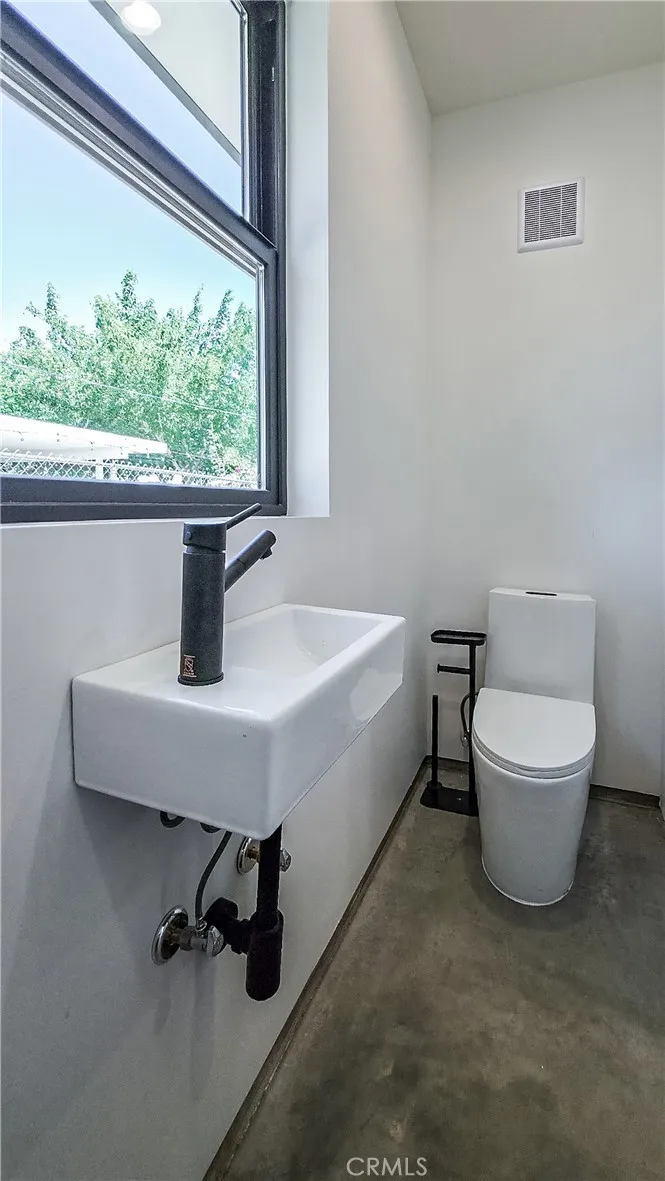 Garage powder room