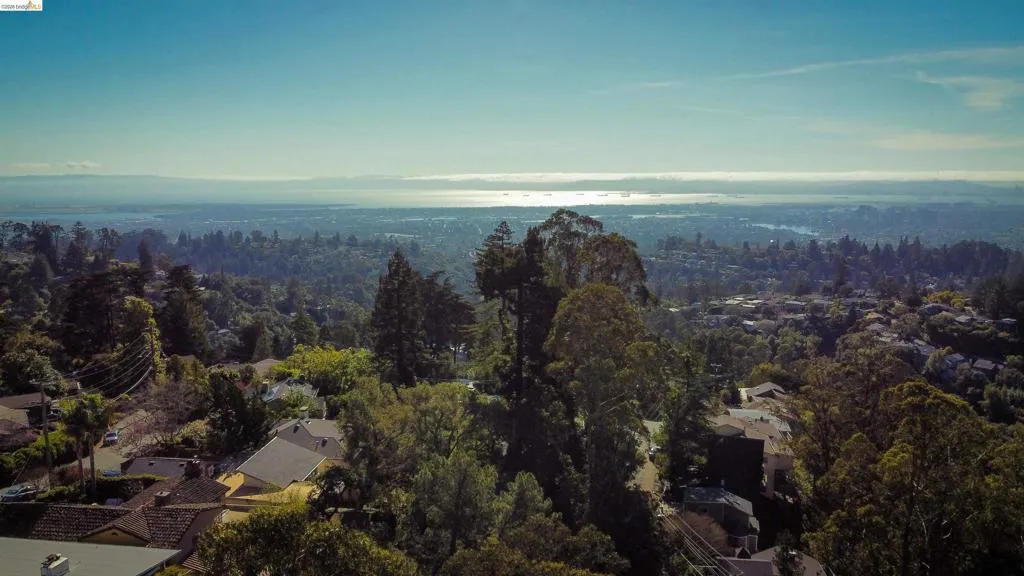 Filtered bay views from the top of the lot.