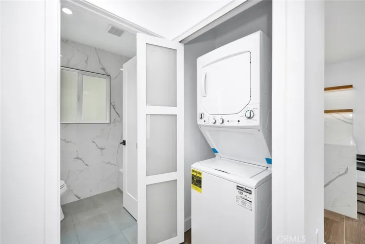 Convenient hallway laundry closet