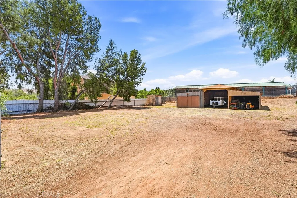 Large shed at back of property