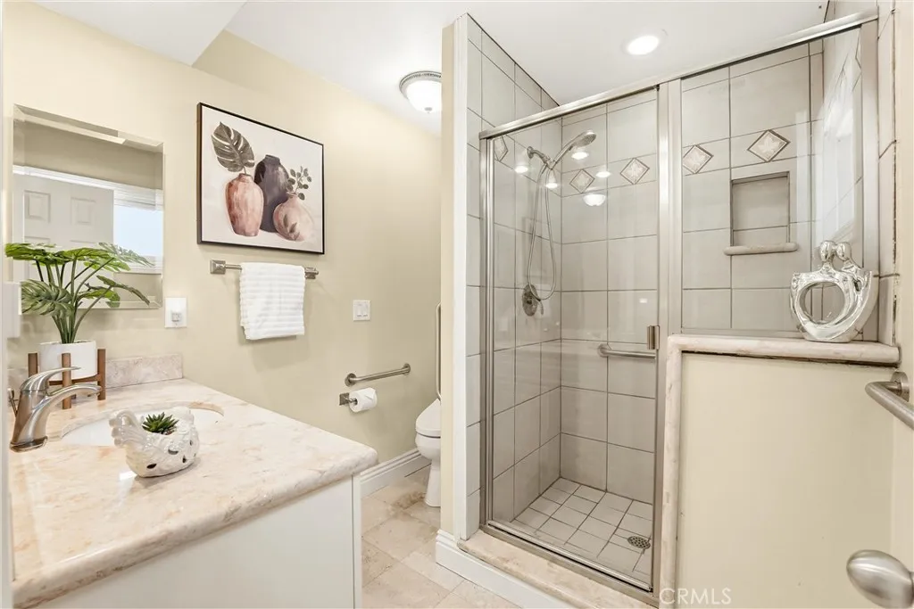 Primary bath with walk-in shower