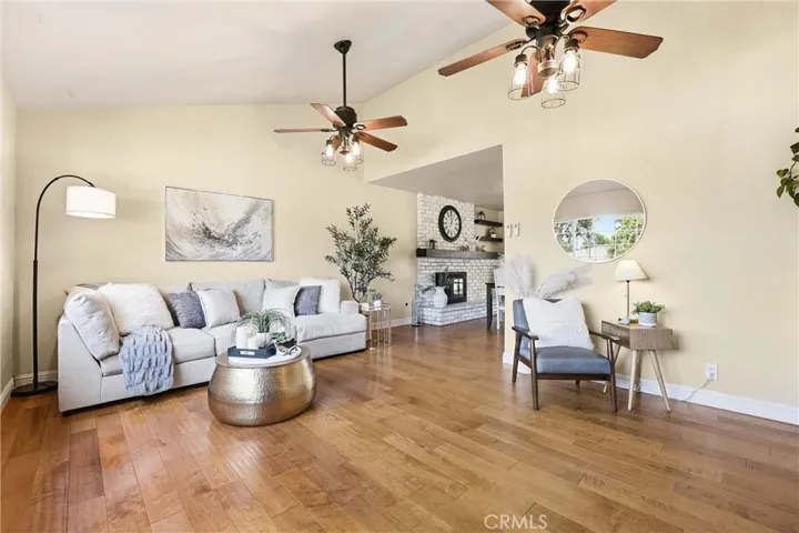 Family room looking into dining area