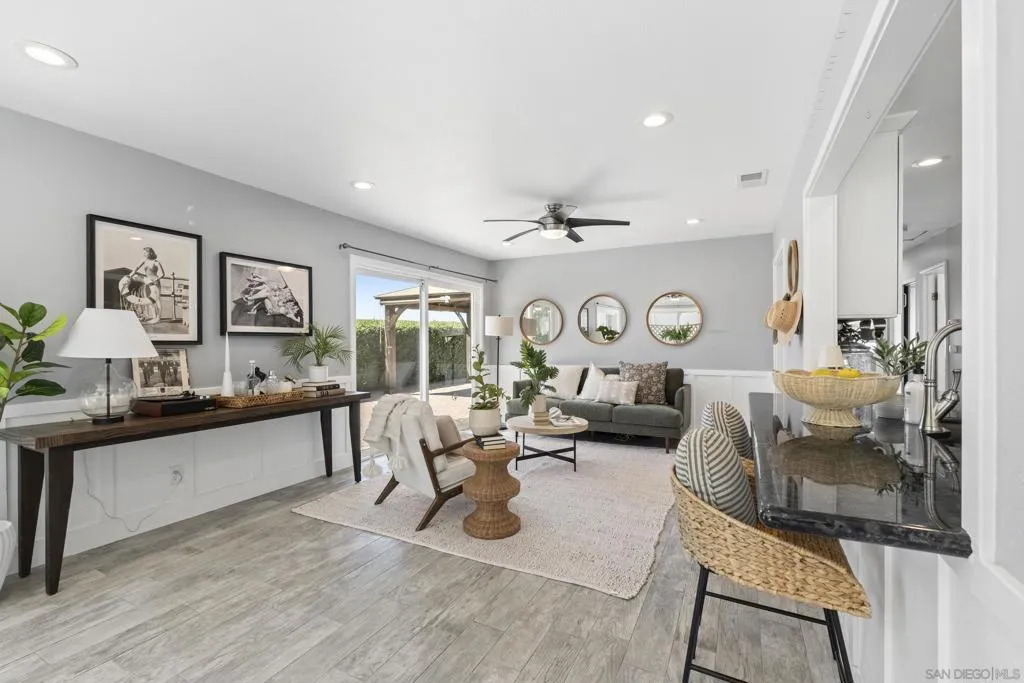 The space is multifaceted it could be used in the Great room, family room, dining space