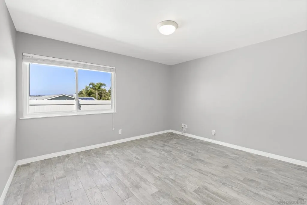 The third bedroom is extremely private separated from the primary and the second bedroom.