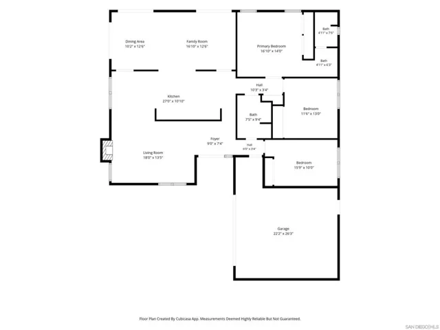 Floor plan and dimensions are approximate and not guaranteed.
