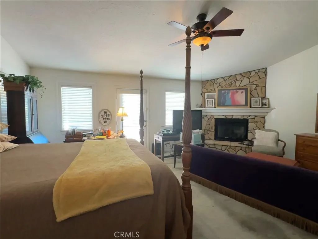 LARGE Primary Bedroom with fireplace