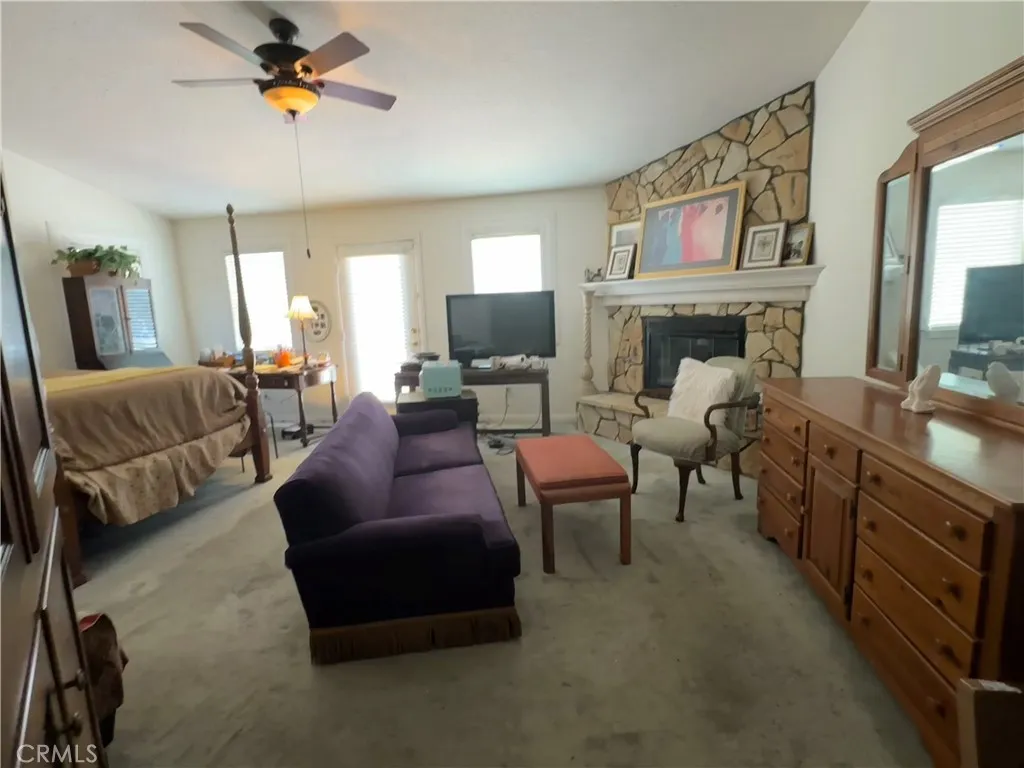 LARGE Primary Bedroom with fireplace