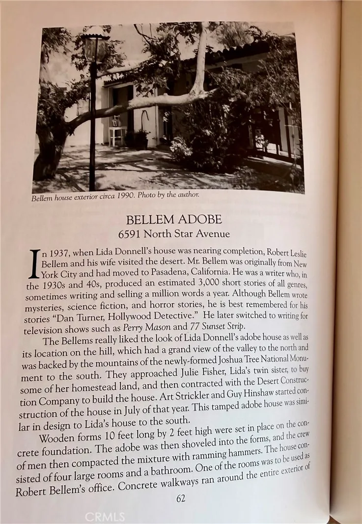 The history of the Bellem Adobe in Pat Rimmington book on the Adobe’s of Twentynine Palms The history of the Bellem Adobe in Pat Rimmington book on the Adobe’s of Twentynine Palms
