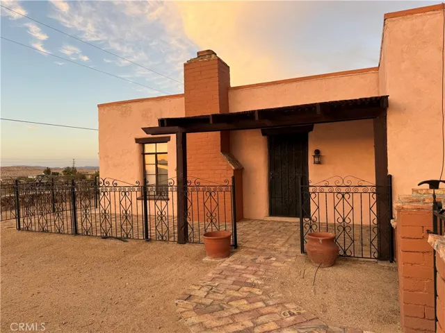 The home has a front patio