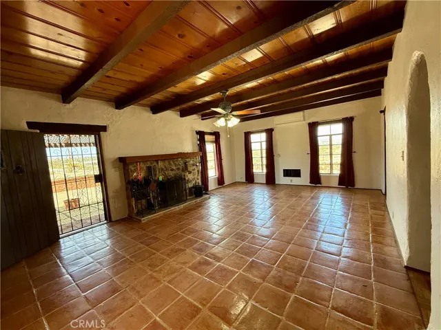 Living room with fireplace