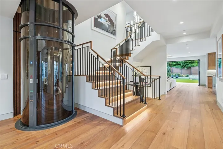 Elevator and open floor plan