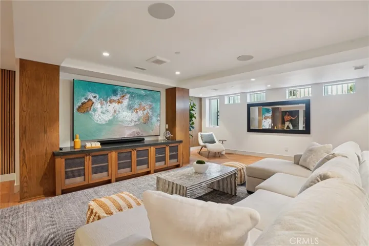 Downstairs entertainment area