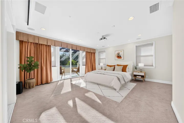 Virtually staged Primary Bedroom