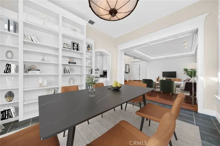 Virtually staged Dining and Living Rooms