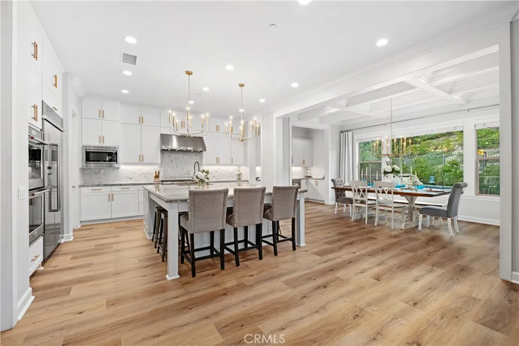 Kitchen Open to Family Room & Dining Area