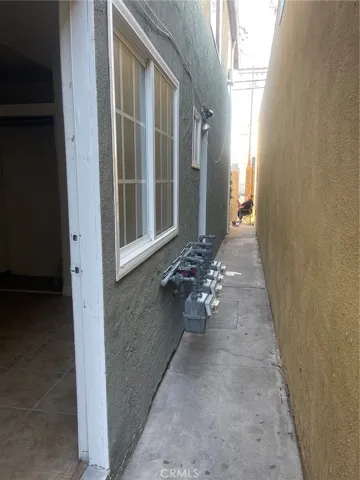 exterior walkway gas
 meters