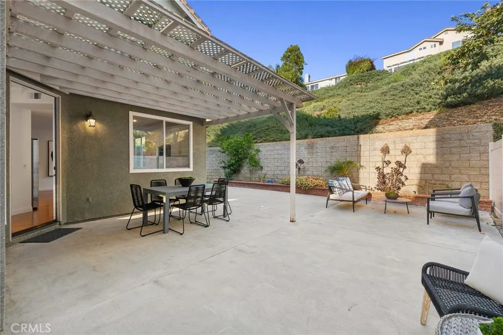 Another angle of your huge, private, lovely backyard. One of the largest in the community.