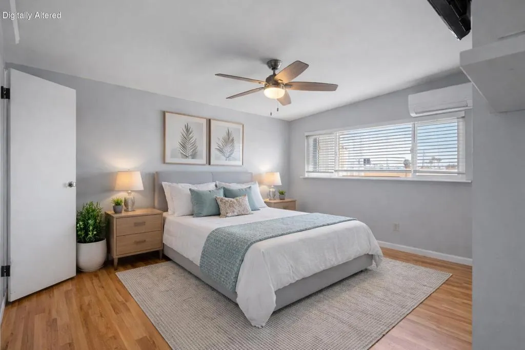 Bedroom 1 staged