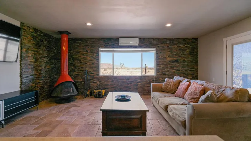 Living room view to back of property