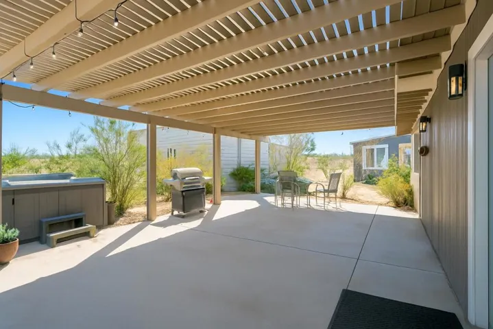Back patio from - view from patio doors