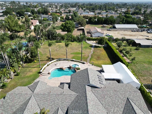 Drone photo backyard