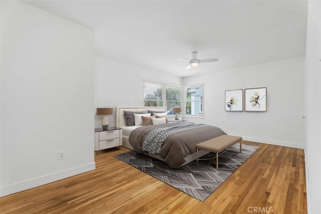 Bedroom one with virtual staging.