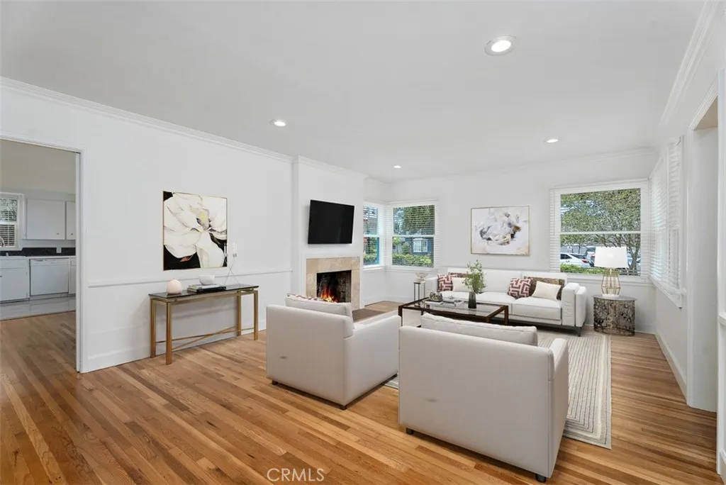 Family room with virtual staging.