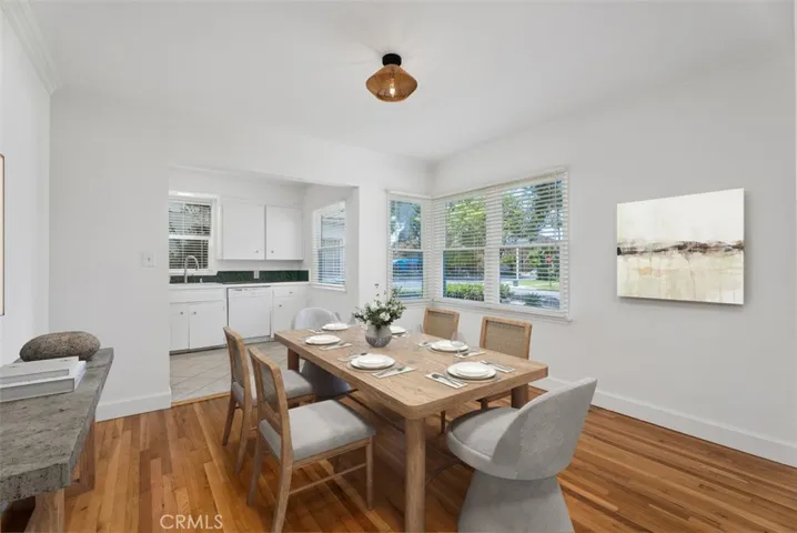 Dining room with virtual staging.