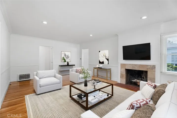 Family room with virtual staging.
