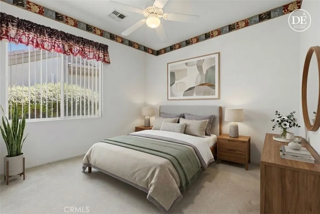 Virtually Staged guest bedroom