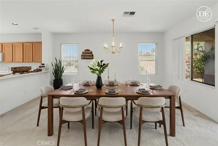 Virtually Staged dining area