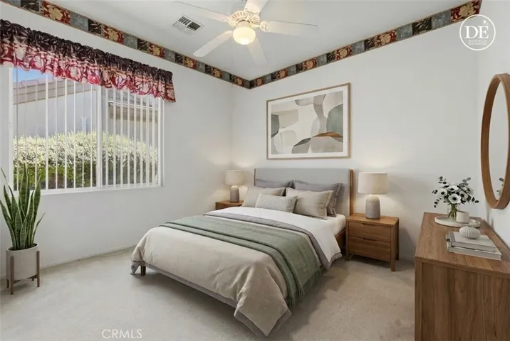 Virtually Staged guest bedroom