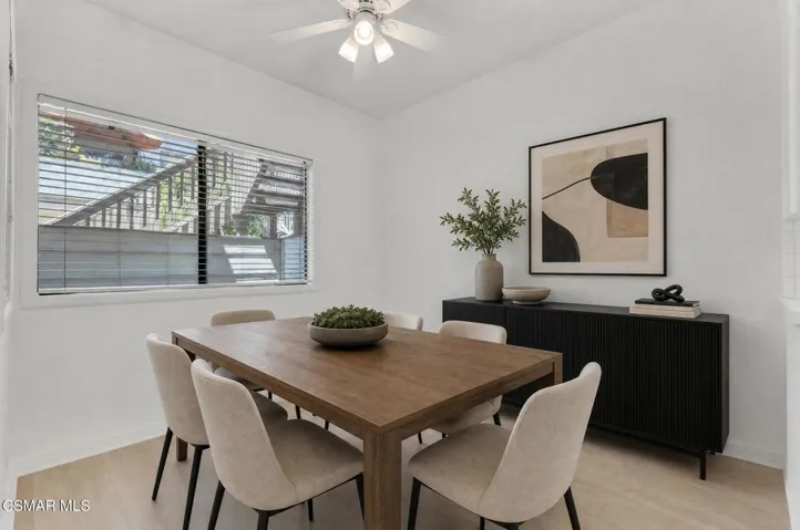 Dining area-virtually staged