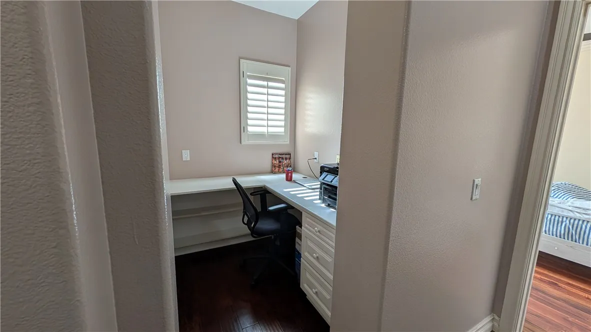 Built-in Desk for office work in the open den space