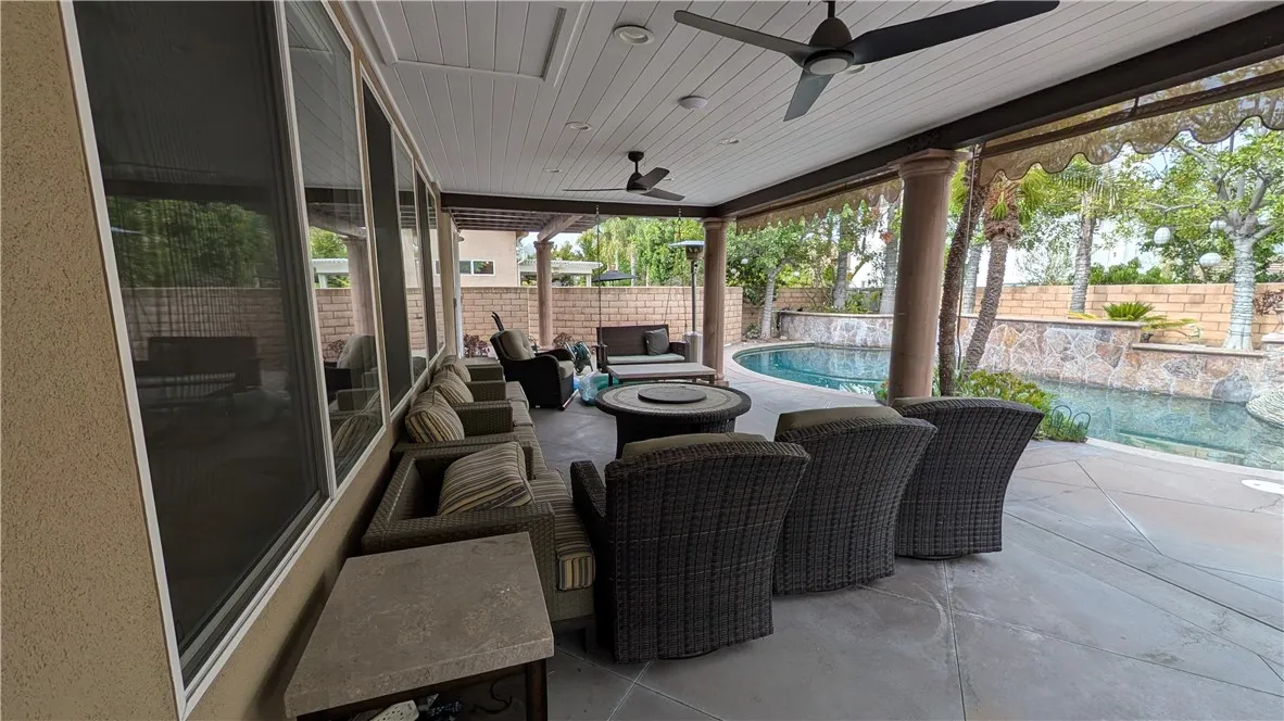 Pergola with furniture and swing included