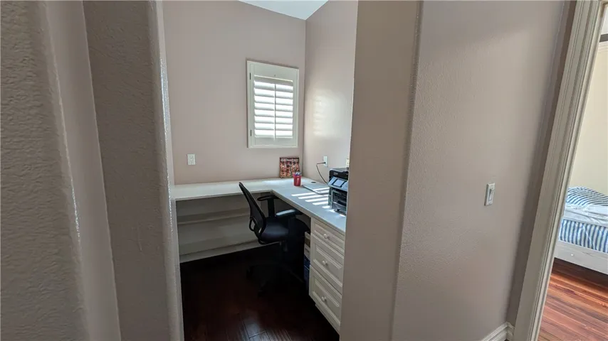 Built-in Desk for office work in the open den space