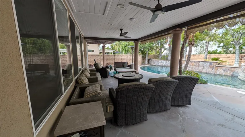 Pergola with furniture and swing included