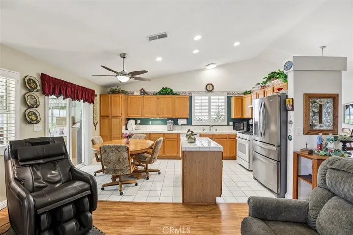 Family Room view into the Kitchen