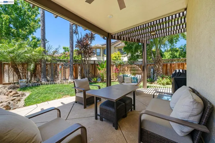 COVERED PATIO WITH CEILING FAN!