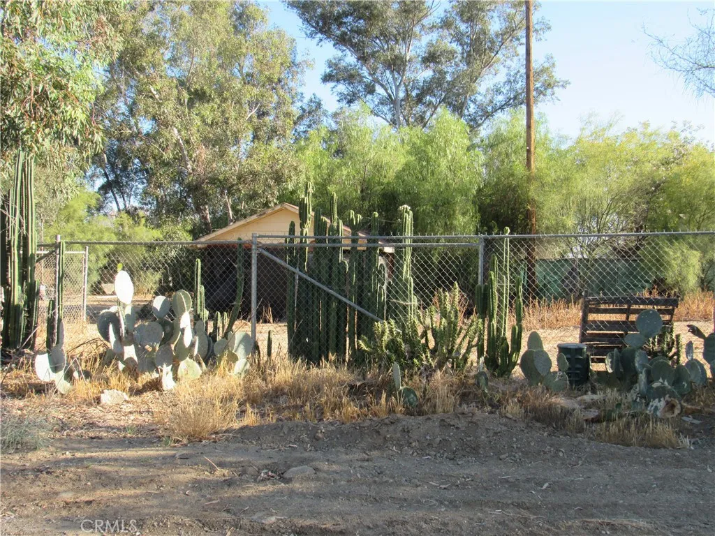 back yard with building